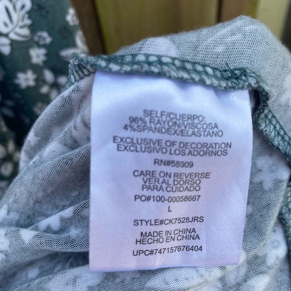 Copper Key Girls Green Floral Dress 🐢🐊 Size: L - Picture 9 of 11